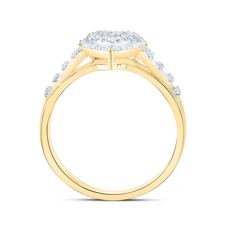 1/3CTW-NAT DIA NK FASHION HEART RING Daisy Joyeria