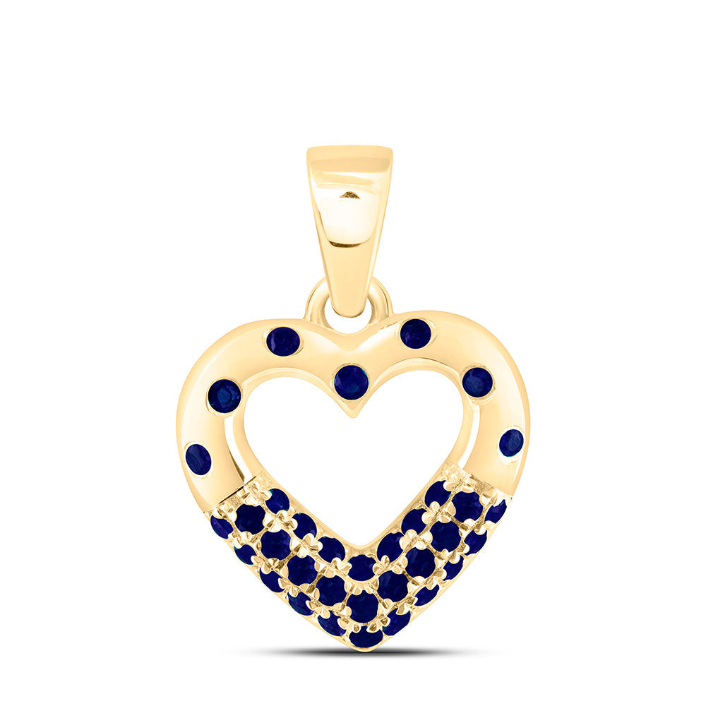 1/4CTW-RD-BS NAT GEM HEART PENDANT Daisy Joyeria