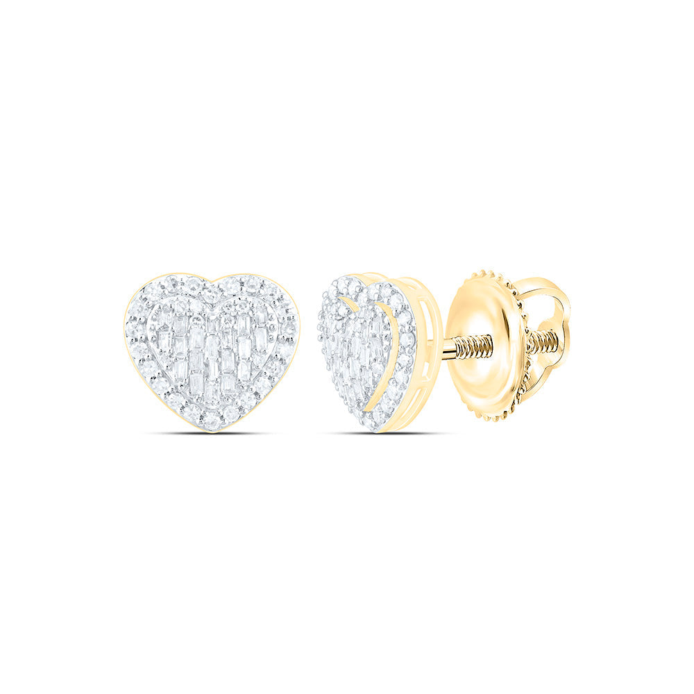 1/2CTW-NAT DIA NK FASHION HEART EARRING Daisy Joyeria
