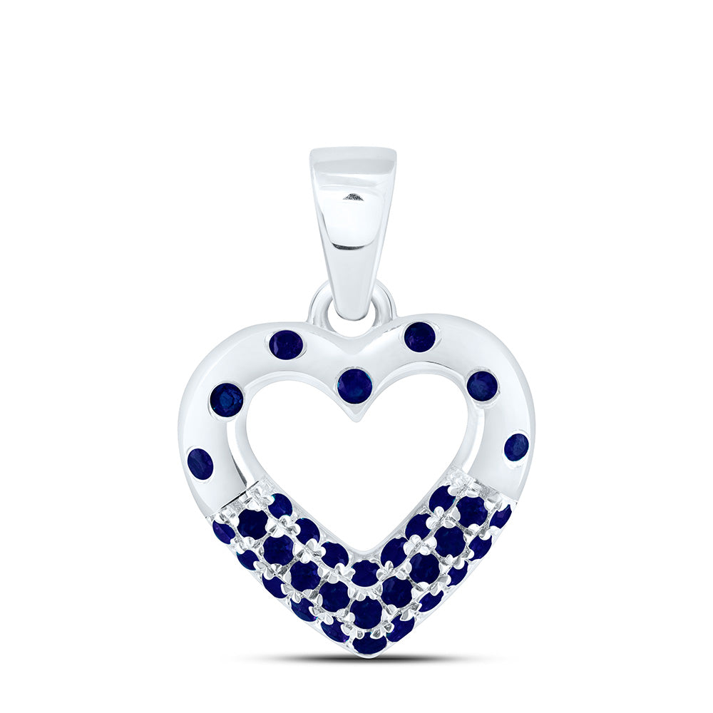1/4CTW-RD-BS NAT GEM HEART PENDANT Daisy Joyeria