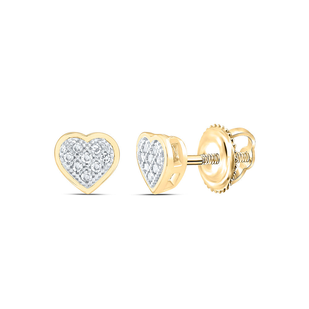 1/20CTW-NAT DIA P1 GIFT HEART EARRING Daisy Joyeria