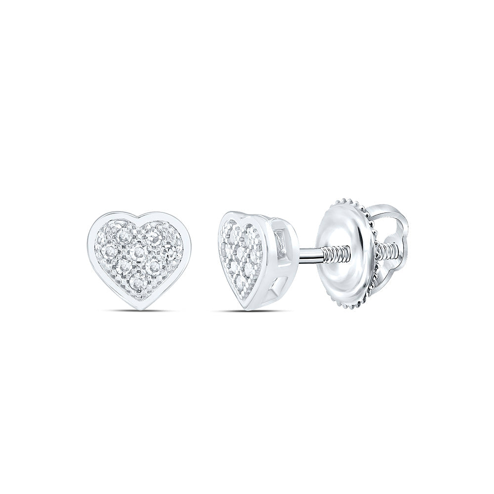 1/20CTW-NAT DIA P1 GIFT HEART EARRING Daisy Joyeria