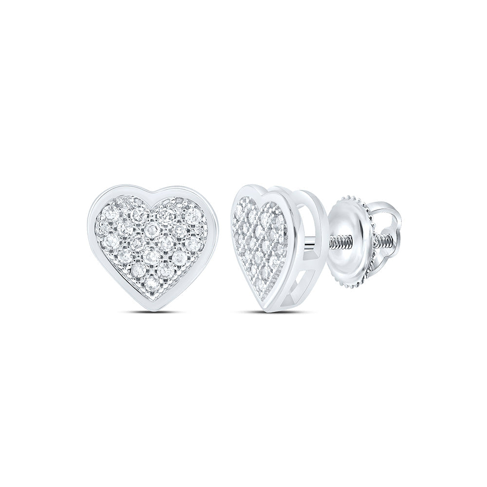 1/12CTW-NAT DIA P1 GIFT HEART EARRING Daisy Joyeria