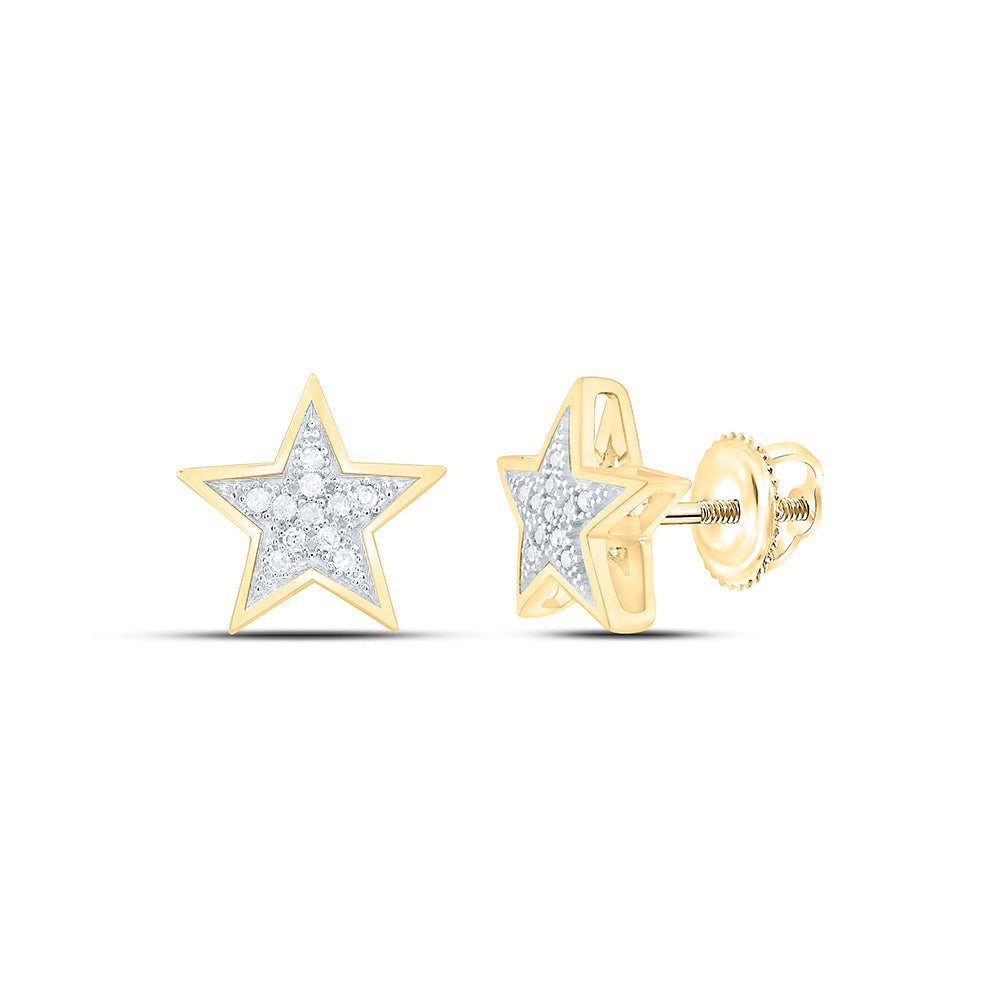 1/20CTW-NAT DIA P1 GIFT MICRO-PAVE STAR EARRING Daisy Joyeria