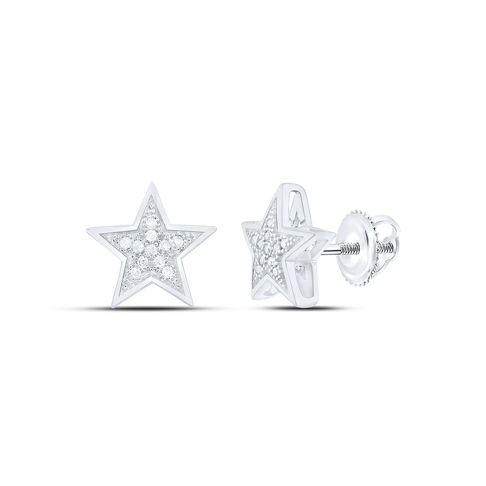 1/20CTW-NAT DIA P1 GIFT MICRO-PAVE STAR EARRING Daisy Joyeria