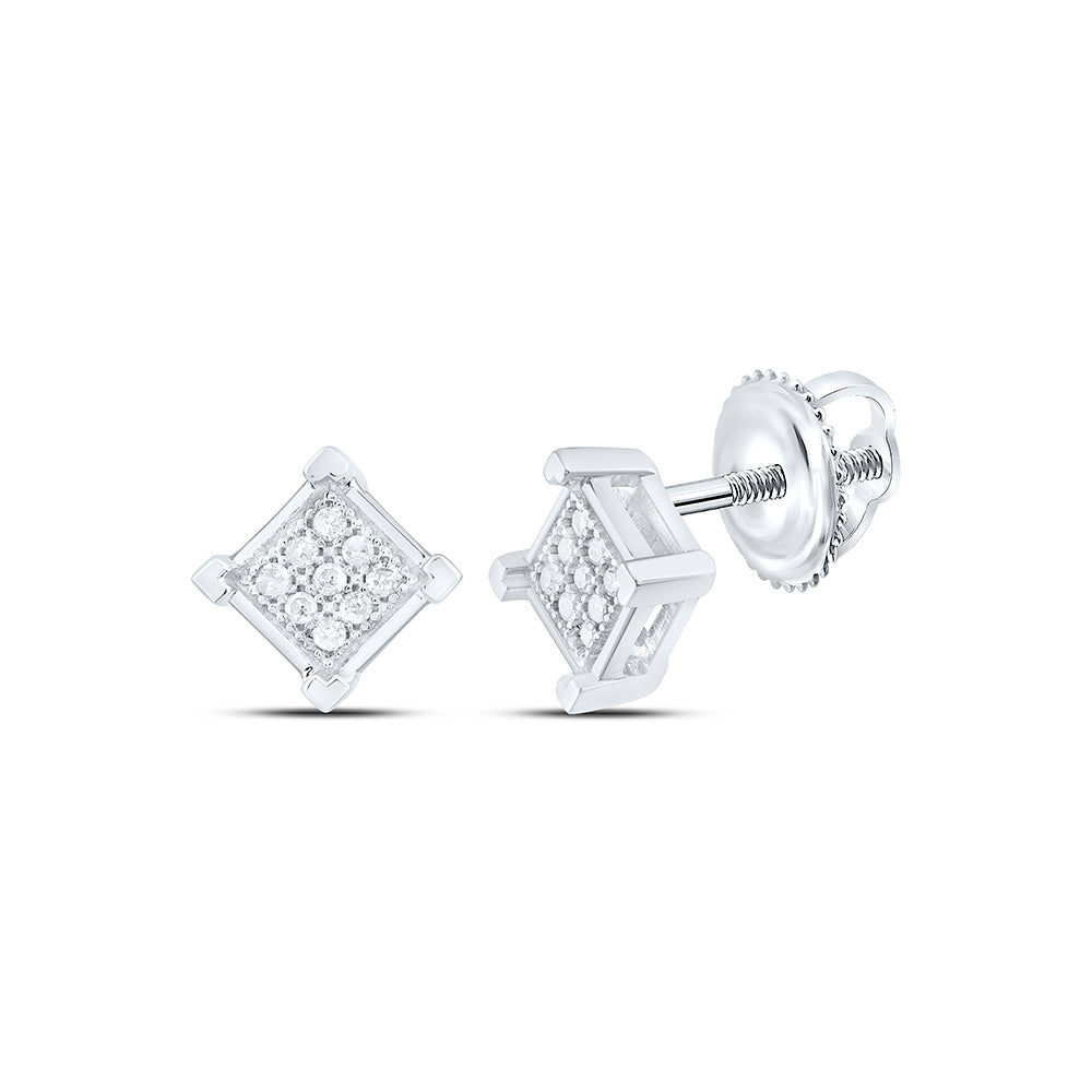 1/20CTW-NAT DIA P1 GIFT MICRO-PAVE SQUARE EARRING Daisy Joyeria