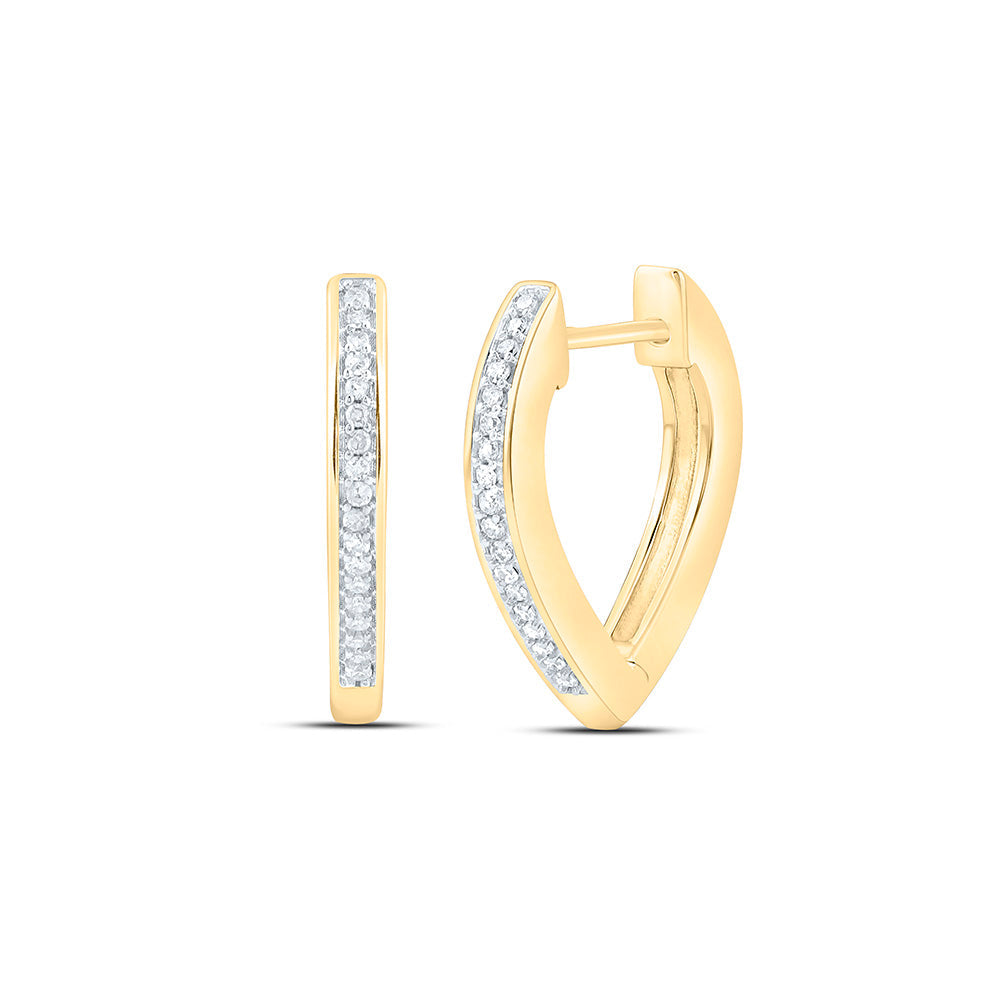 1/12CTW-NAT DIA P1 GIFT MICRO-PAVE HOOP EARRING Daisy Joyeria
