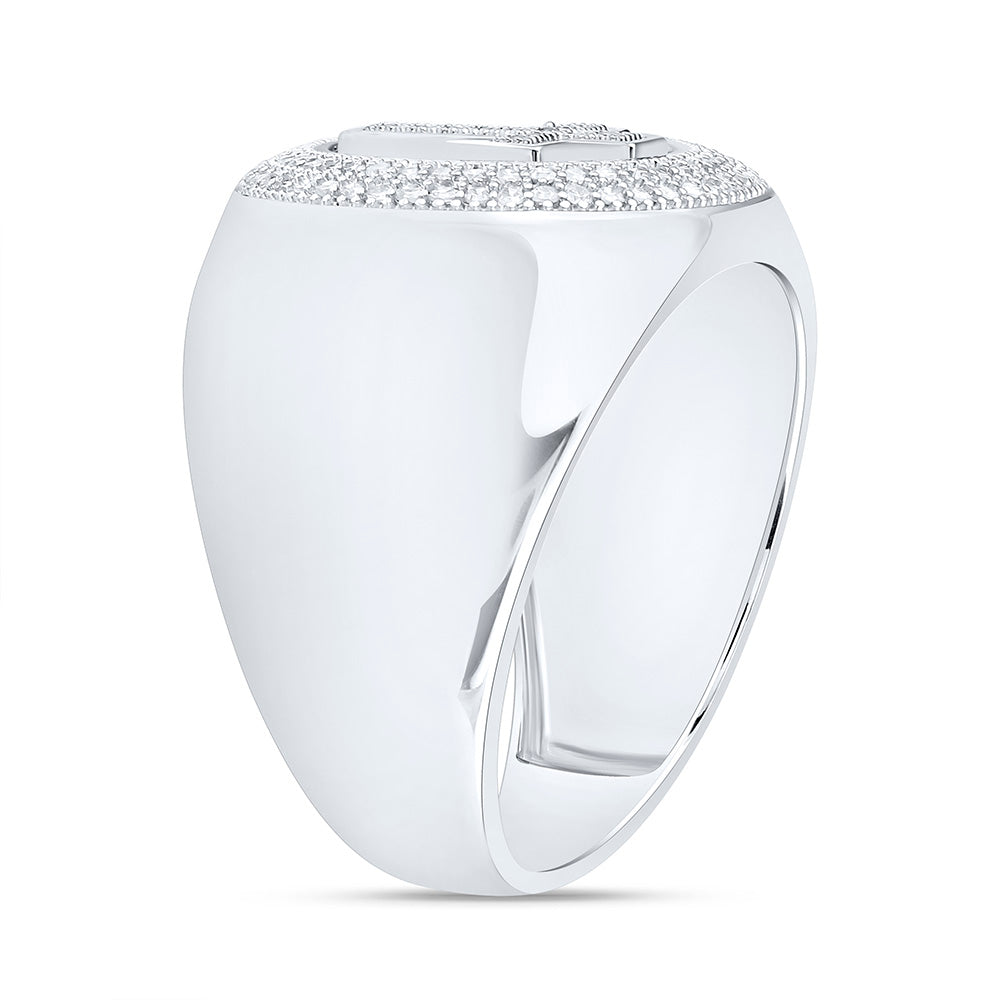 1/4CTW-NAT DIA P1 GIFT CROSS ROUND RING Daisy Joyeria
