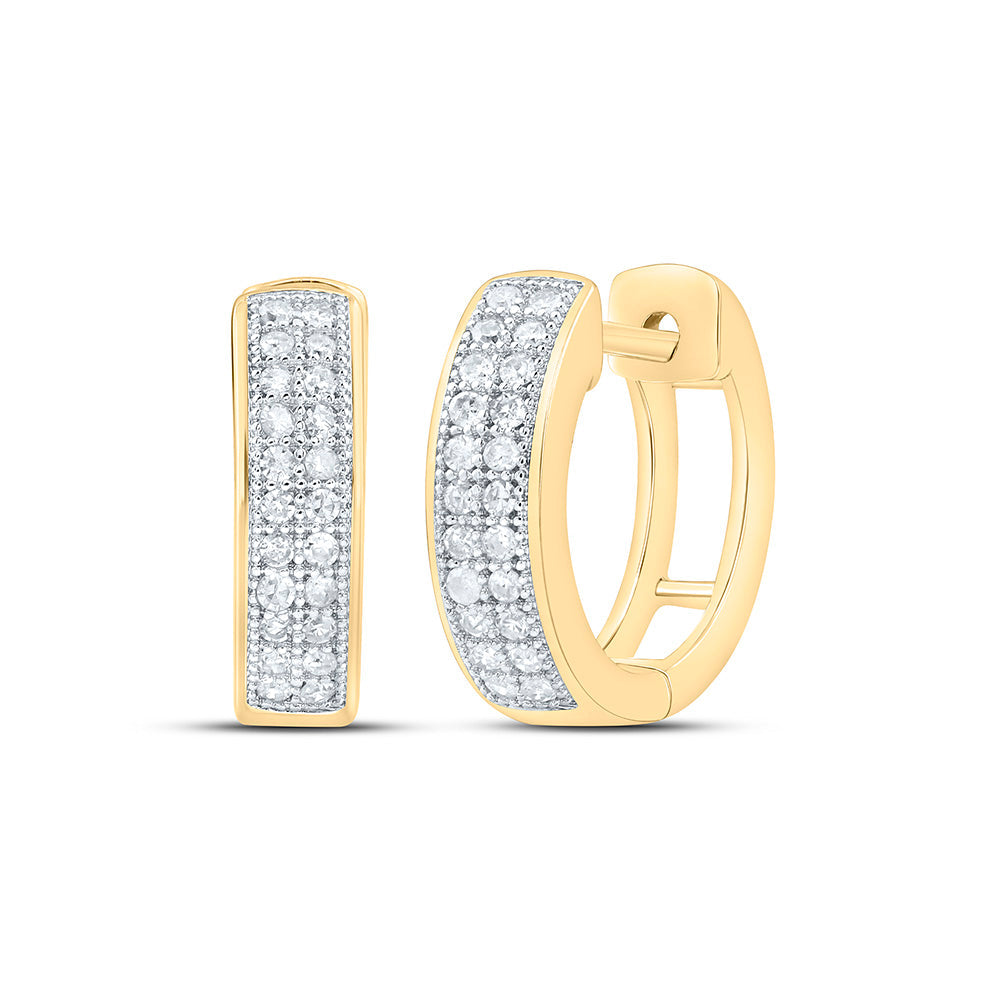 1/8CTW-NAT DIA P1 GIFT HOOP EARRING Daisy Joyeria