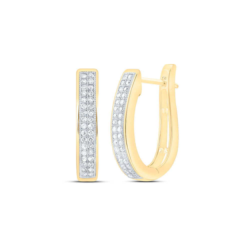1/8CTW-NAT DIA P1 GIFT HOOP EARRING Daisy Joyeria