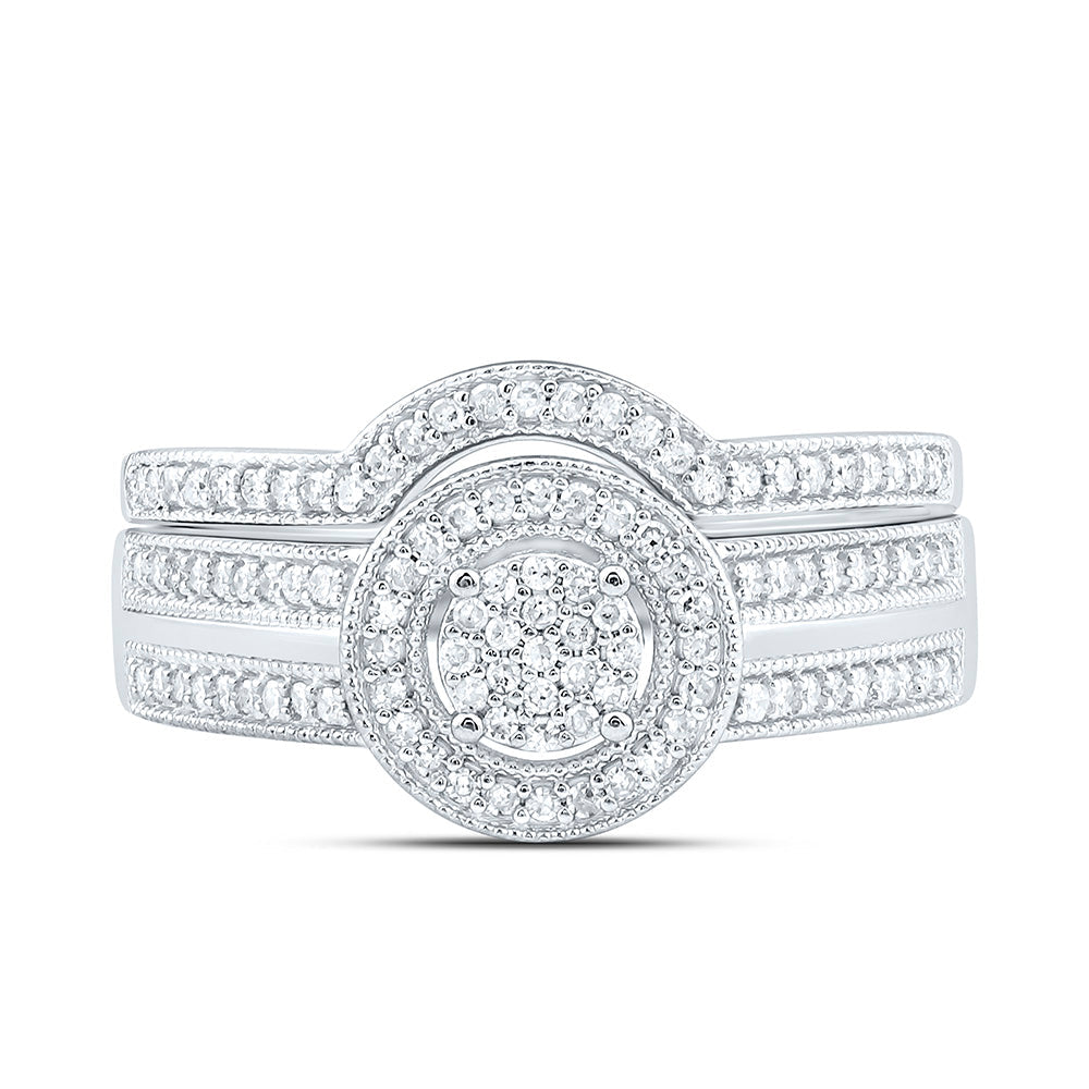 1/4CTW-NAT DIA P1 GIFT ROUND BRIDAL SET Daisy Joyeria
