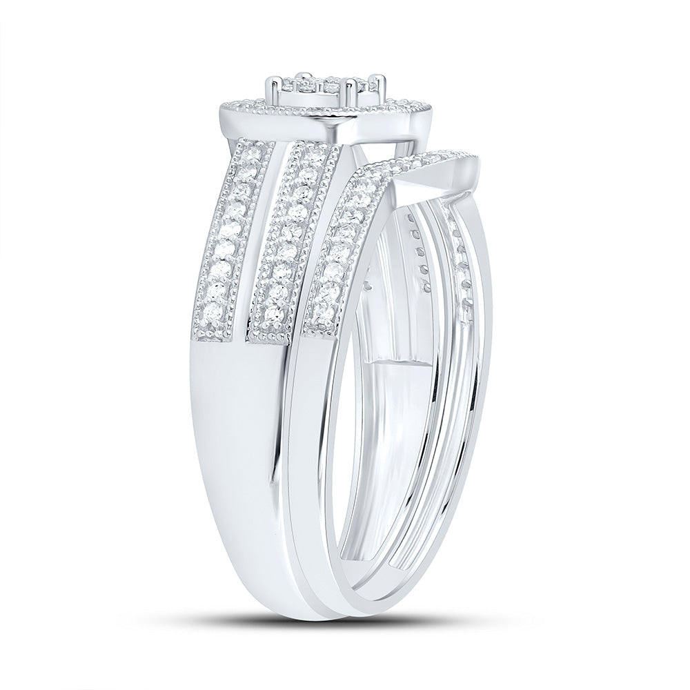 1/4CTW-NAT DIA P1 GIFT ROUND BRIDAL SET Daisy Joyeria
