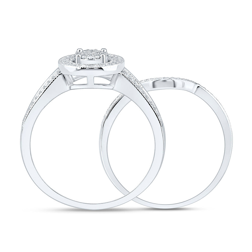 1/4CTW-NAT DIA P1 GIFT ROUND BRIDAL SET Daisy Joyeria