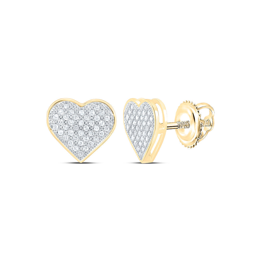 1/5CTW-NAT DIA P1 GIFT HEART EARRING Daisy Joyeria