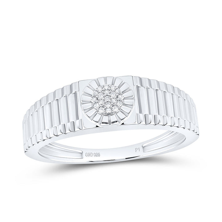 1/20CTW-NAT DIA P1 GIFT MICRO-PAVE ROUND MENS RING Daisy Joyeria