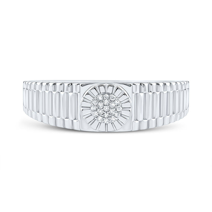 1/20CTW-NAT DIA P1 GIFT MICRO-PAVE ROUND MENS RING Daisy Joyeria