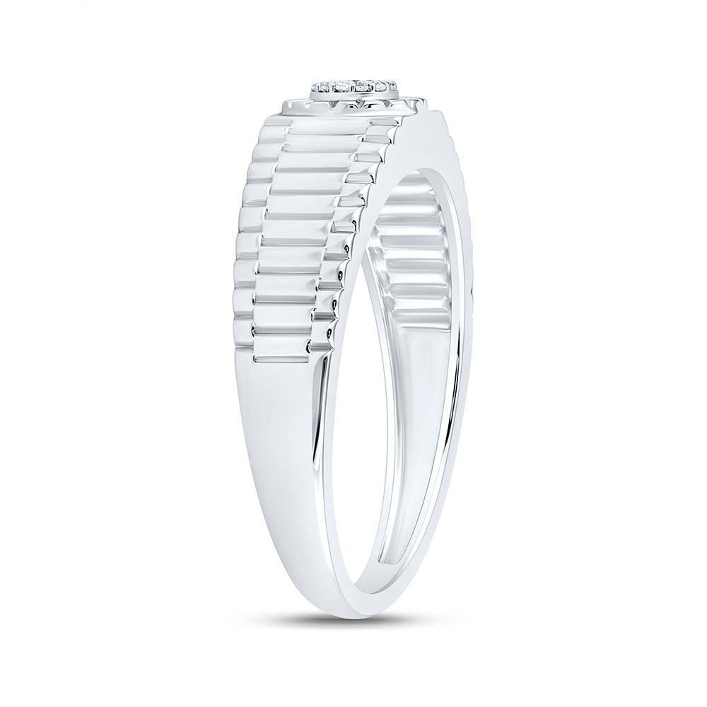 1/20CTW-NAT DIA P1 GIFT MICRO-PAVE ROUND MENS RING Daisy Joyeria