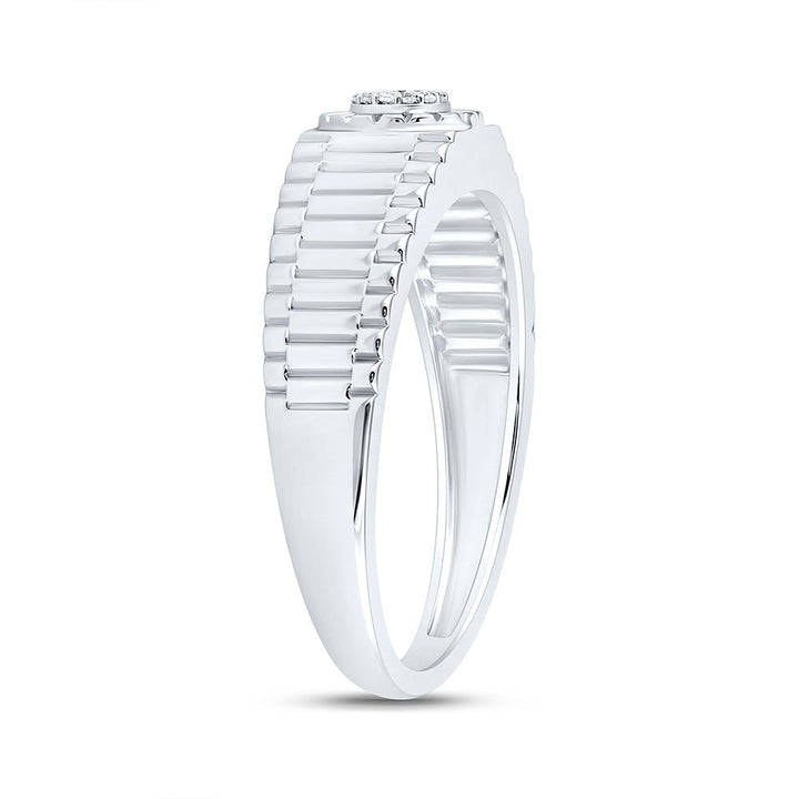 1/20CTW-NAT DIA P1 GIFT MICRO-PAVE ROUND MENS RING Daisy Joyeria