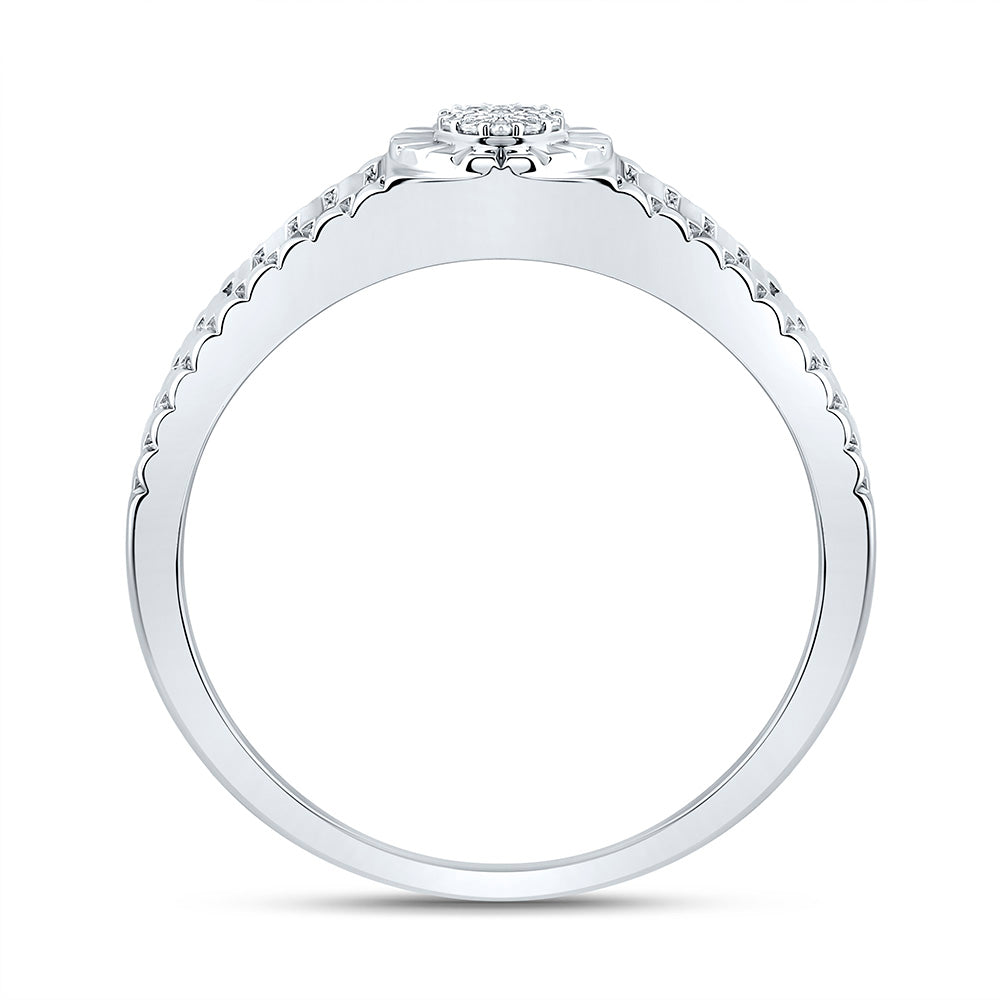 1/20CTW-NAT DIA P1 GIFT MICRO-PAVE ROUND MENS RING Daisy Joyeria