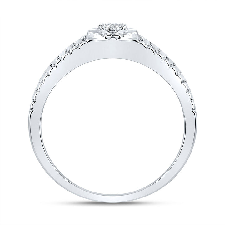 1/20CTW-NAT DIA P1 GIFT MICRO-PAVE ROUND MENS RING Daisy Joyeria