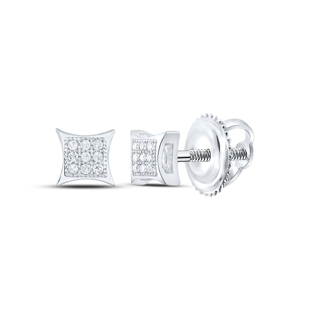 1/20CTW-NAT DIA P1 GIFT MICRO-PAVE SQUARE EARRING Daisy Joyeria