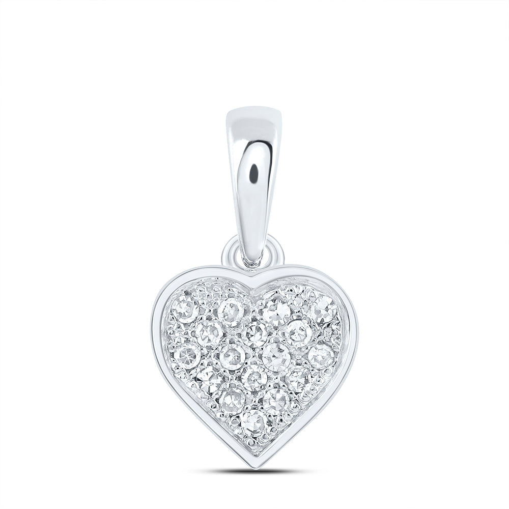 0.03CTW-NAT DIA P1 GIFT HEART PENDANT Daisy Joyeria