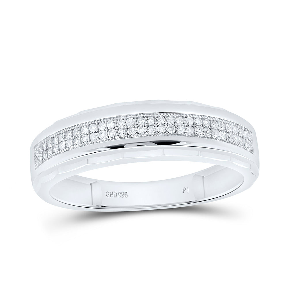 1/6CTW-NAT DIA P1 GIFT MICRO-PAVE MENS BAND Daisy Joyeria