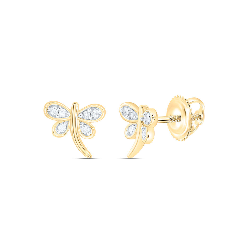 1/20CTW-NAT DIA P1 GIFT BUTTERFLY EARRING Daisy Joyeria