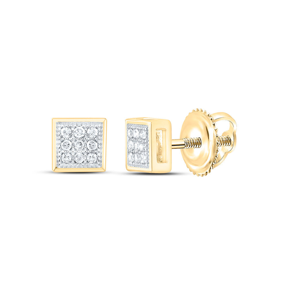 1/20CTW-NAT DIA P1 GIFT MICRO-PAVE SQUARE EARRING Daisy Joyeria