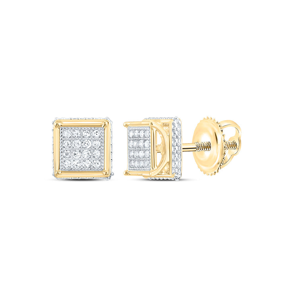 1/12CTW-NAT DIA P1 GIFT MICRO-PAVE SQUARE EARRING Daisy Joyeria