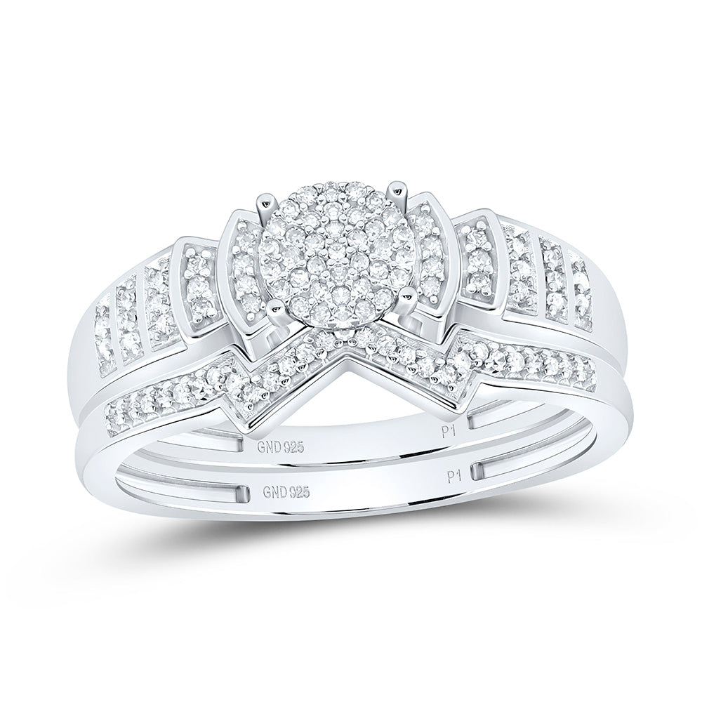 1/6CTW-NAT DIA P1 GIFT MICRO-PAVE ROUND BRIDAL SET Daisy Joyeria