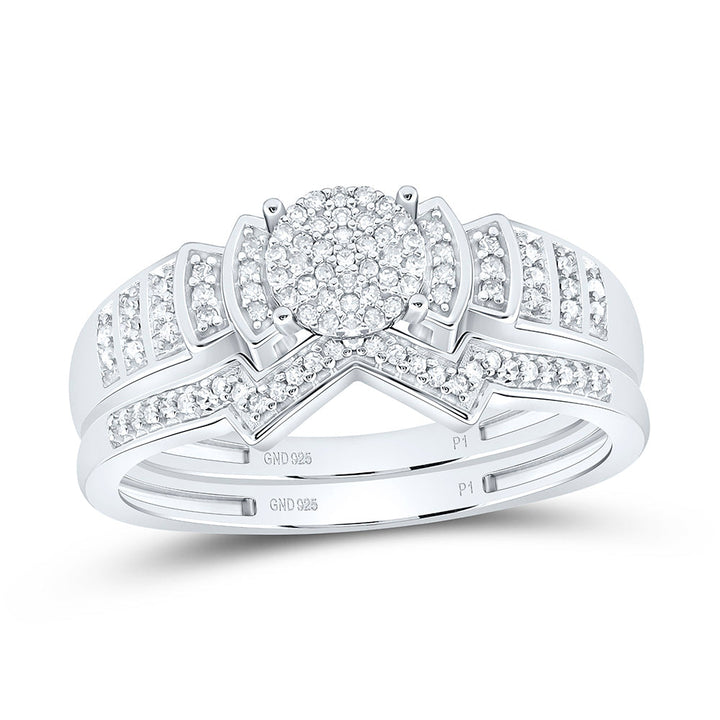 1/6CTW-NAT DIA P1 GIFT MICRO-PAVE ROUND BRIDAL SET Daisy Joyeria