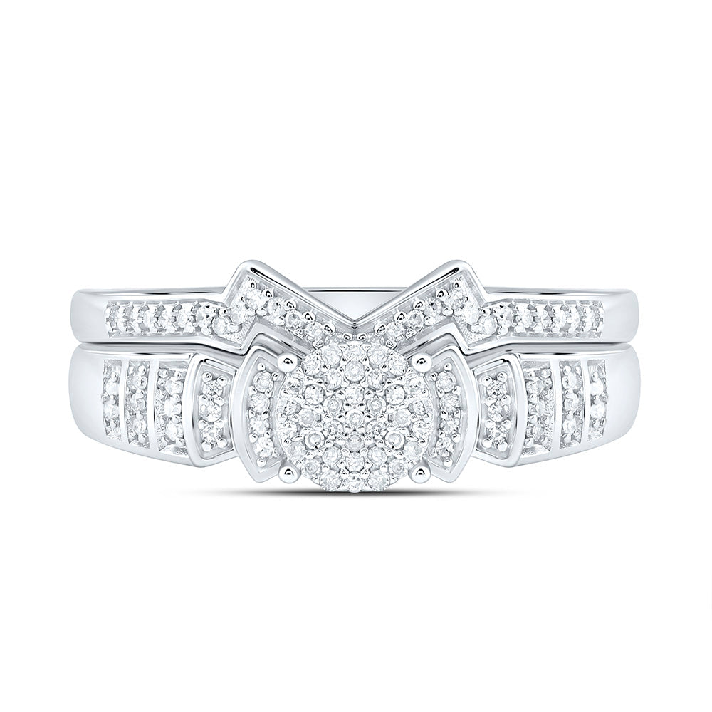 1/6CTW-NAT DIA P1 GIFT MICRO-PAVE ROUND BRIDAL SET Daisy Joyeria