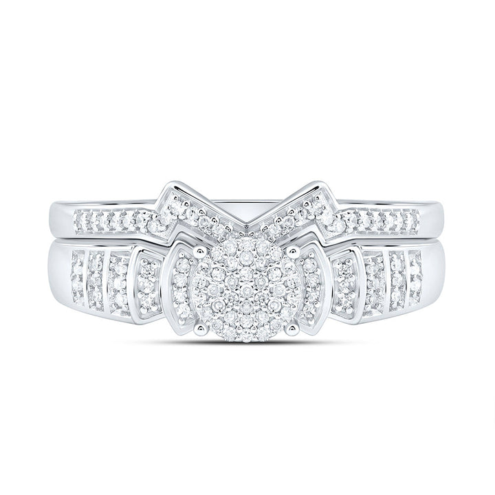 1/6CTW-NAT DIA P1 GIFT MICRO-PAVE ROUND BRIDAL SET Daisy Joyeria