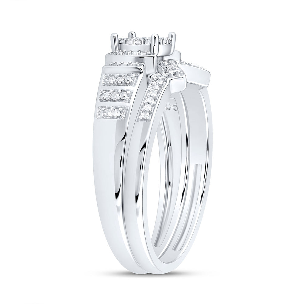 1/6CTW-NAT DIA P1 GIFT MICRO-PAVE ROUND BRIDAL SET Daisy Joyeria