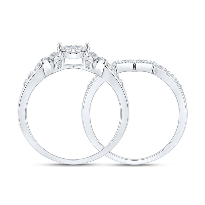1/6CTW-NAT DIA P1 GIFT MICRO-PAVE ROUND BRIDAL SET Daisy Joyeria