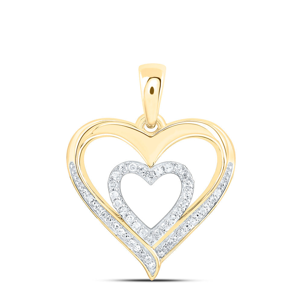 1/8CTW-NAT DIA P1 GIFT HEART PENDANT Daisy Joyeria