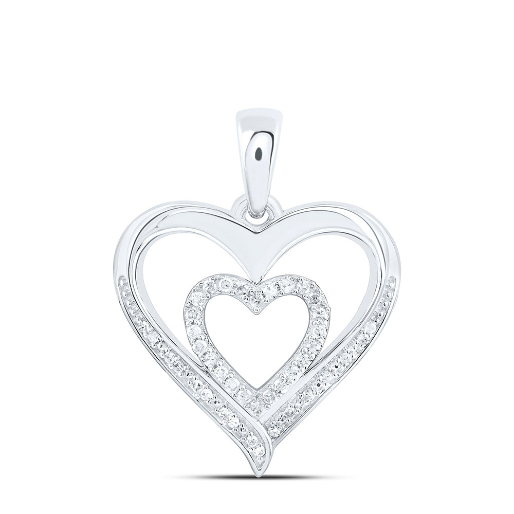 1/8CTW-NAT DIA P1 GIFT HEART PENDANT Daisy Joyeria
