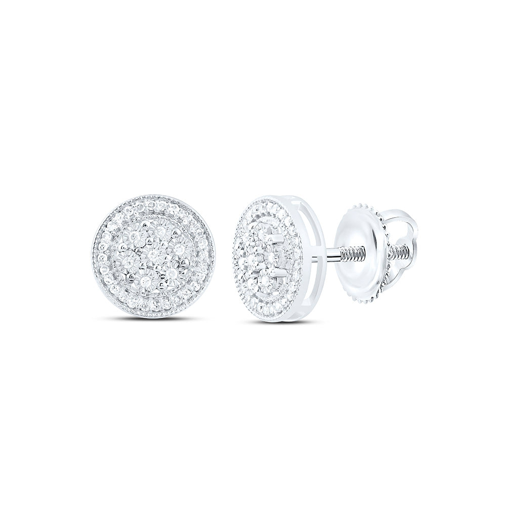 1/6CTW-NAT DIA P1 GIFT FANUK ROUND EARRING Daisy Joyeria