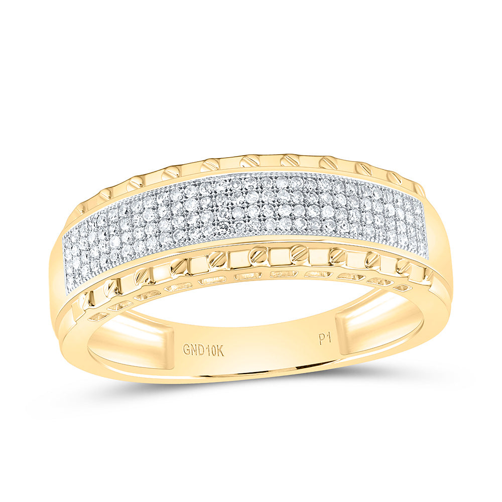 1/4CTW-NAT DIA P1 GIFT MENS BAND Daisy Joyeria