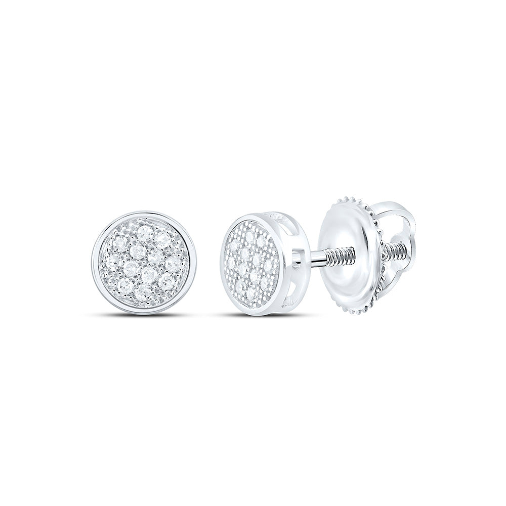1/20CTW-NAT DIA P1 GIFT MICRO-PAVE ROUND EARRING Daisy Joyeria