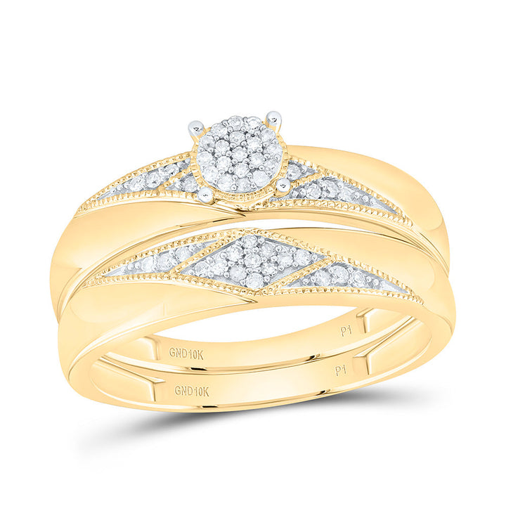 1/5CTW-NAT DIA P1 GIFT MICRO-PAVE ROUND TRIO SET Daisy Joyeria