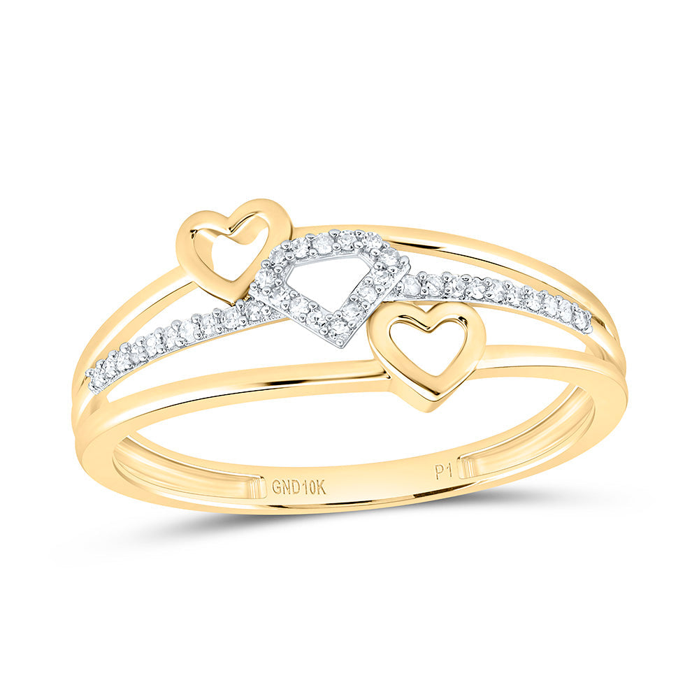 1/10CTW-NAT DIA P1 GIFT HEART RING Daisy Joyeria