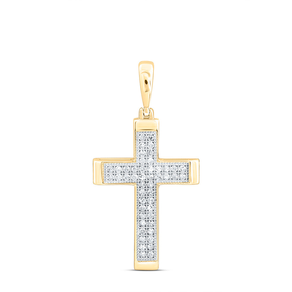 1/8CTW-NAT DIA P1 GIFT CROSS PENDANT Daisy Joyeria