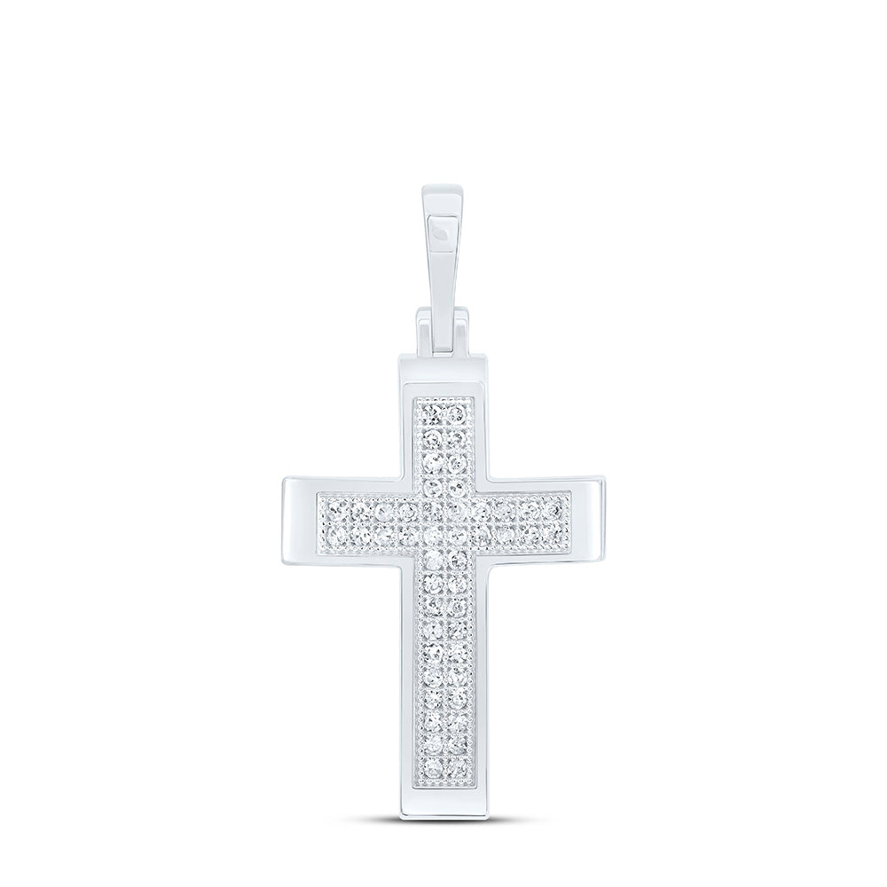 1/8CTW-NAT DIA P1 GIFT CROSS PENDANT Daisy Joyeria
