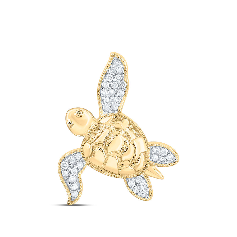 1/12CTW-NAT DIA P1 GIFT MICRO-PAVE TURTLE PENDANT Daisy Joyeria