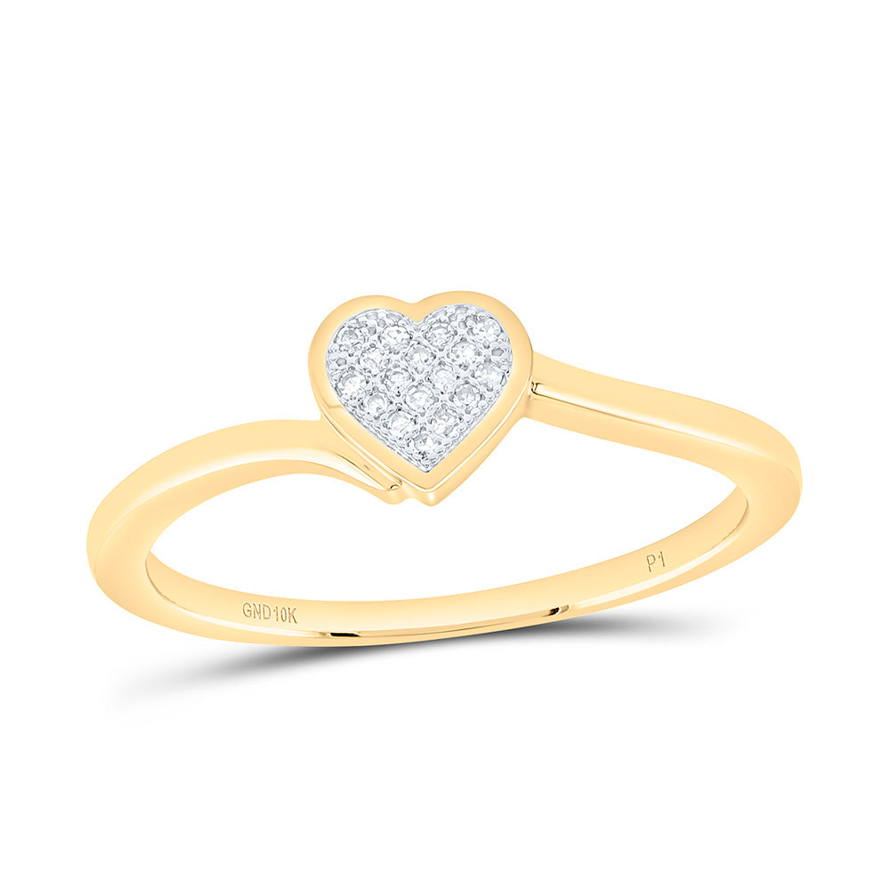 0.034CTW-NAT DIA P1 GIFT HEART RING Daisy Joyeria