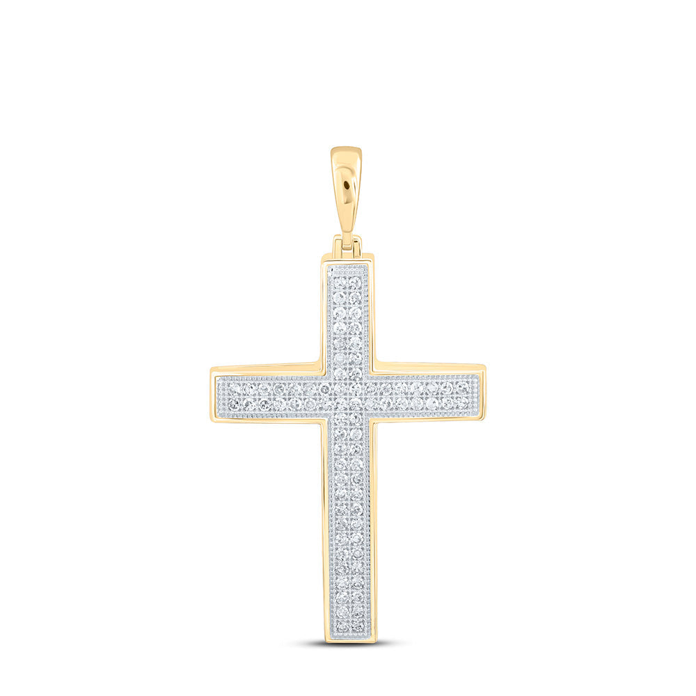 1/4CTW- NAT DIA P1 GIFT CROSS PENDANT Daisy Joyeria