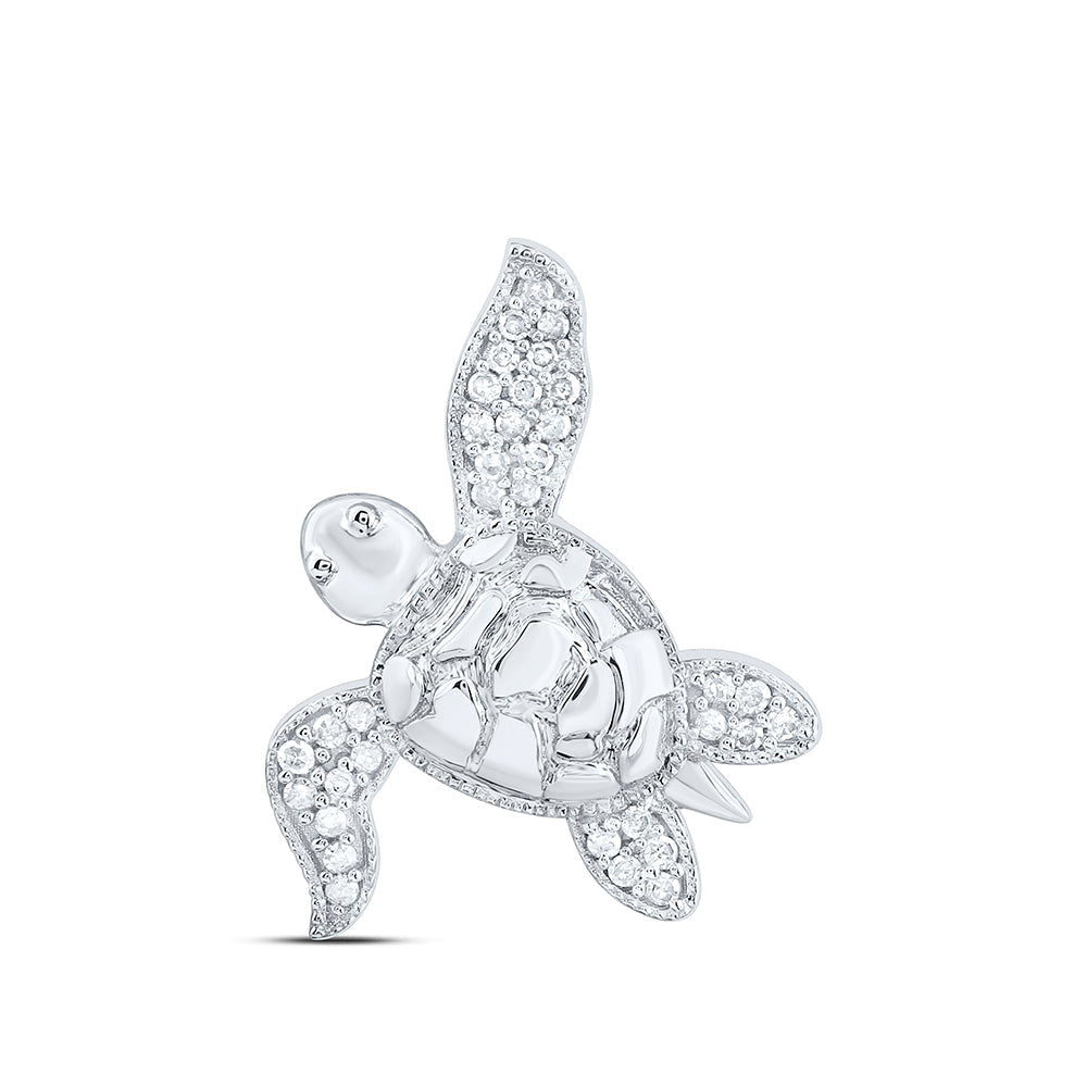 1/12CTW-NAT DIA P1 GIFT MICRO-PAVE TURTLE PENDANT Daisy Joyeria