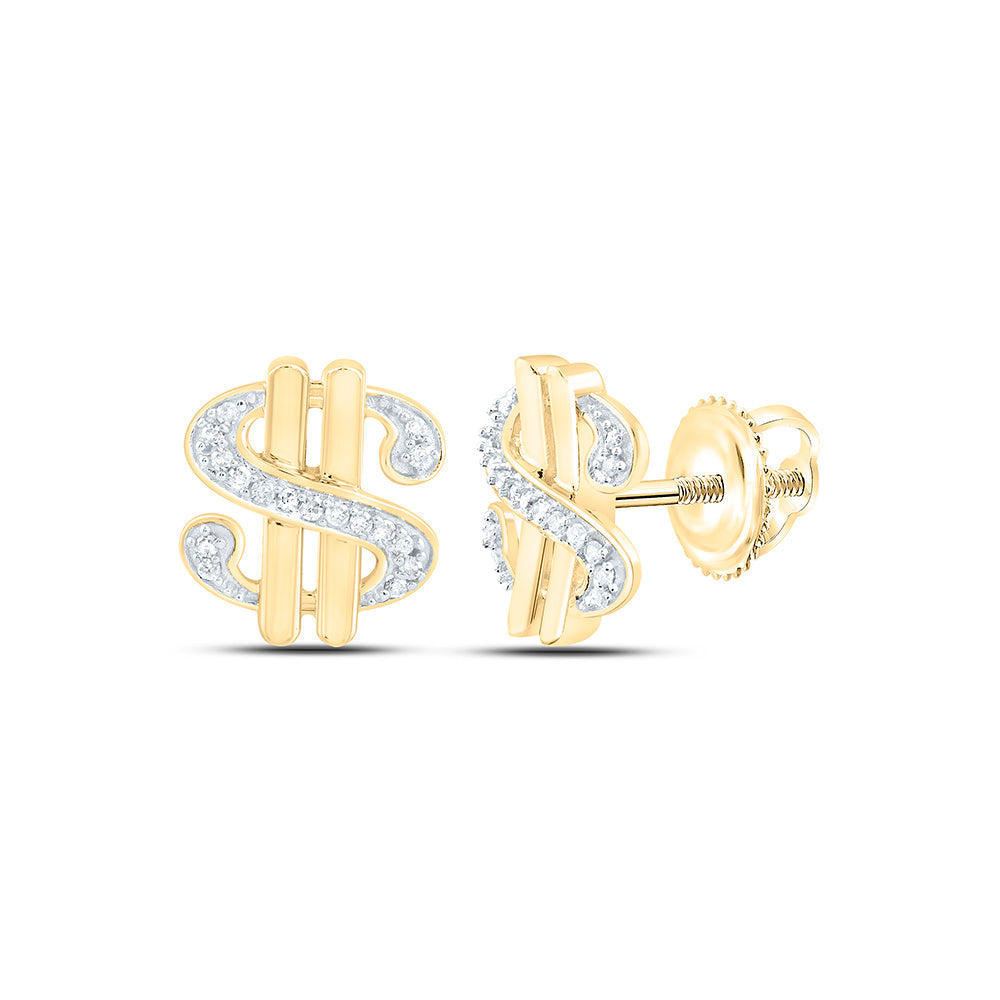 1/12CTW-NAT DIA P1 GIFT DOLLAR EARRING Daisy Joyeria